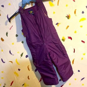 Purple ski suit